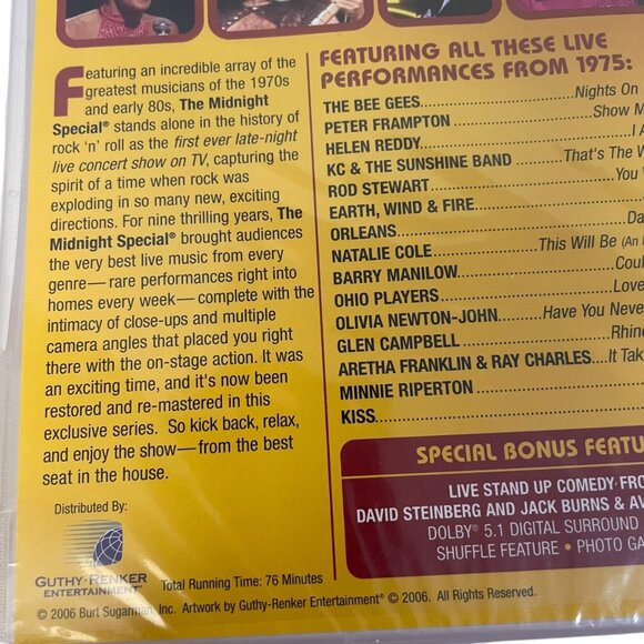 The Midnight Special Legendary Performances 1975 DVD - Picture 4 of 4
